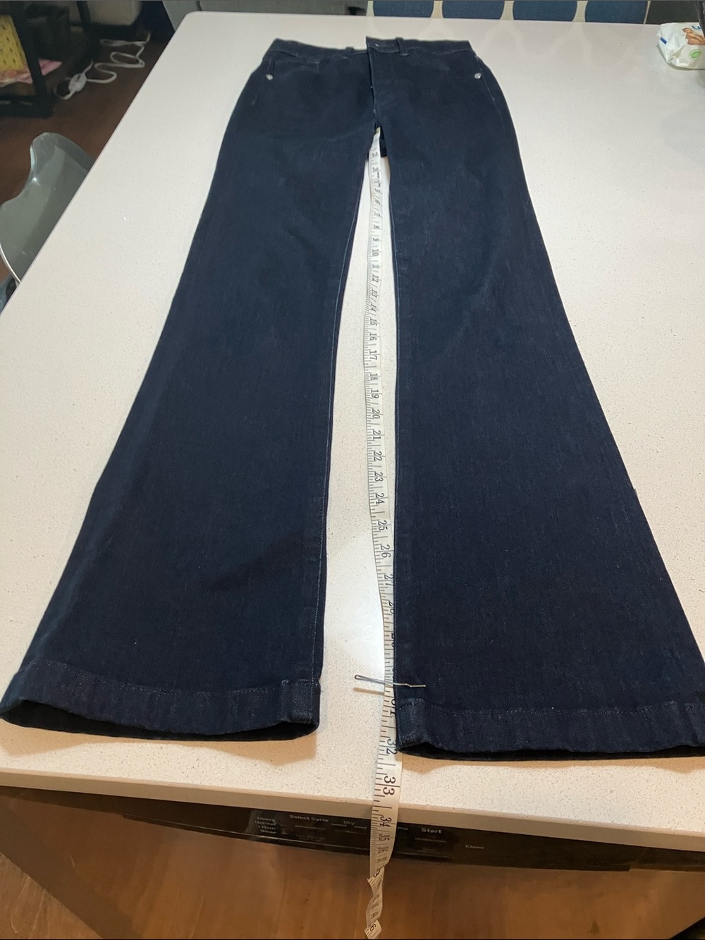 Express Dark Blue Wide-Leg Jeans